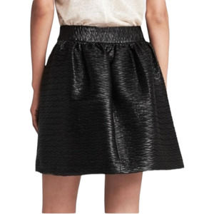 Banana Republic A Line Textured Mini Skirt Size 0 Black